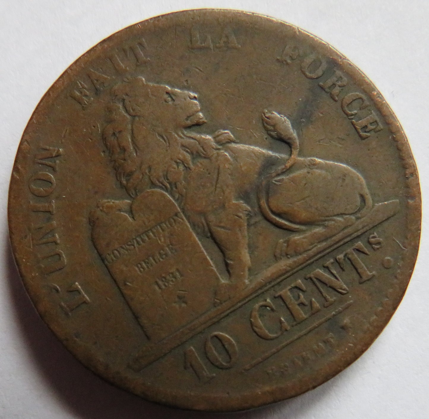 1848 Belgium 10 Centimes Coin