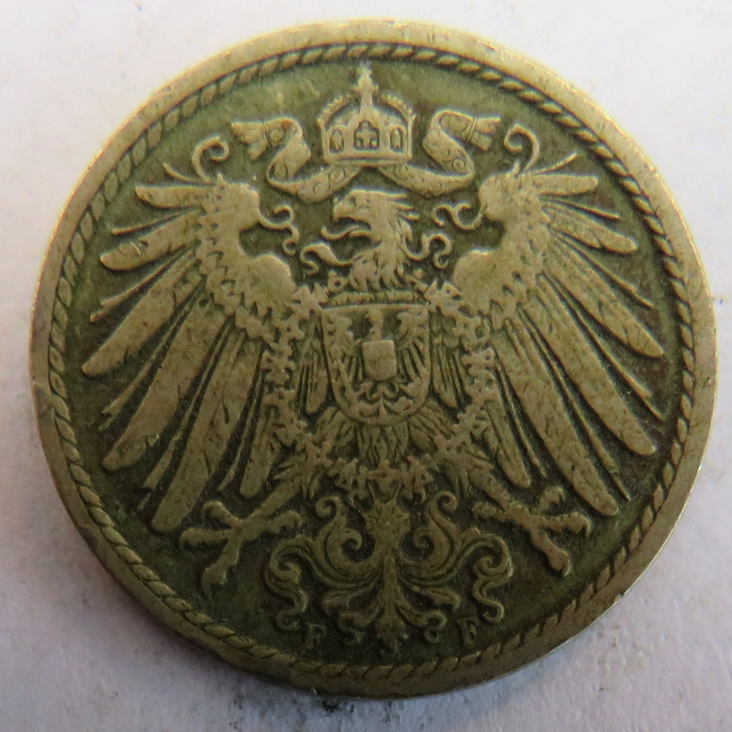 1895-F Germany 5 Pfennig Coin