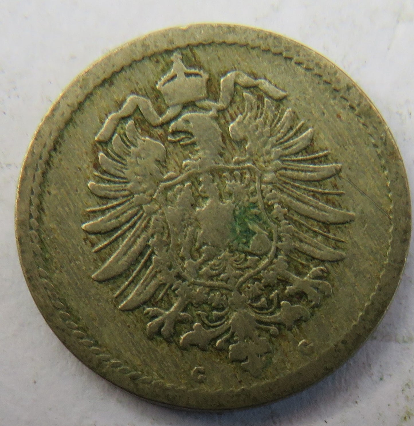 1889-G Germany 5 Pfennig Coin