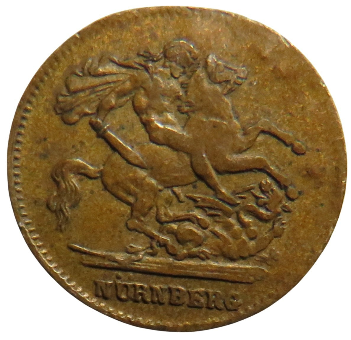 Queen Victoria Nurnberg Imitation Sovereign Very Small Coin / Token