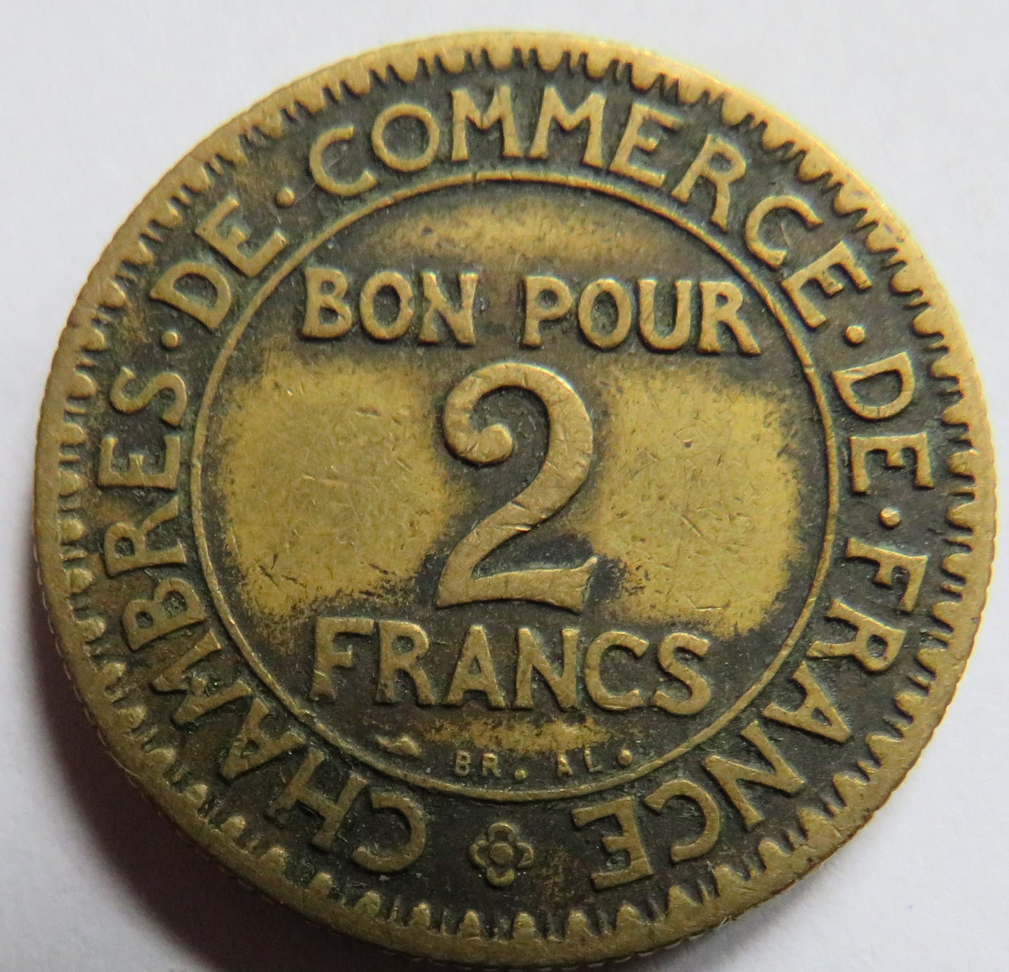 1923 France 2 Francs Coin