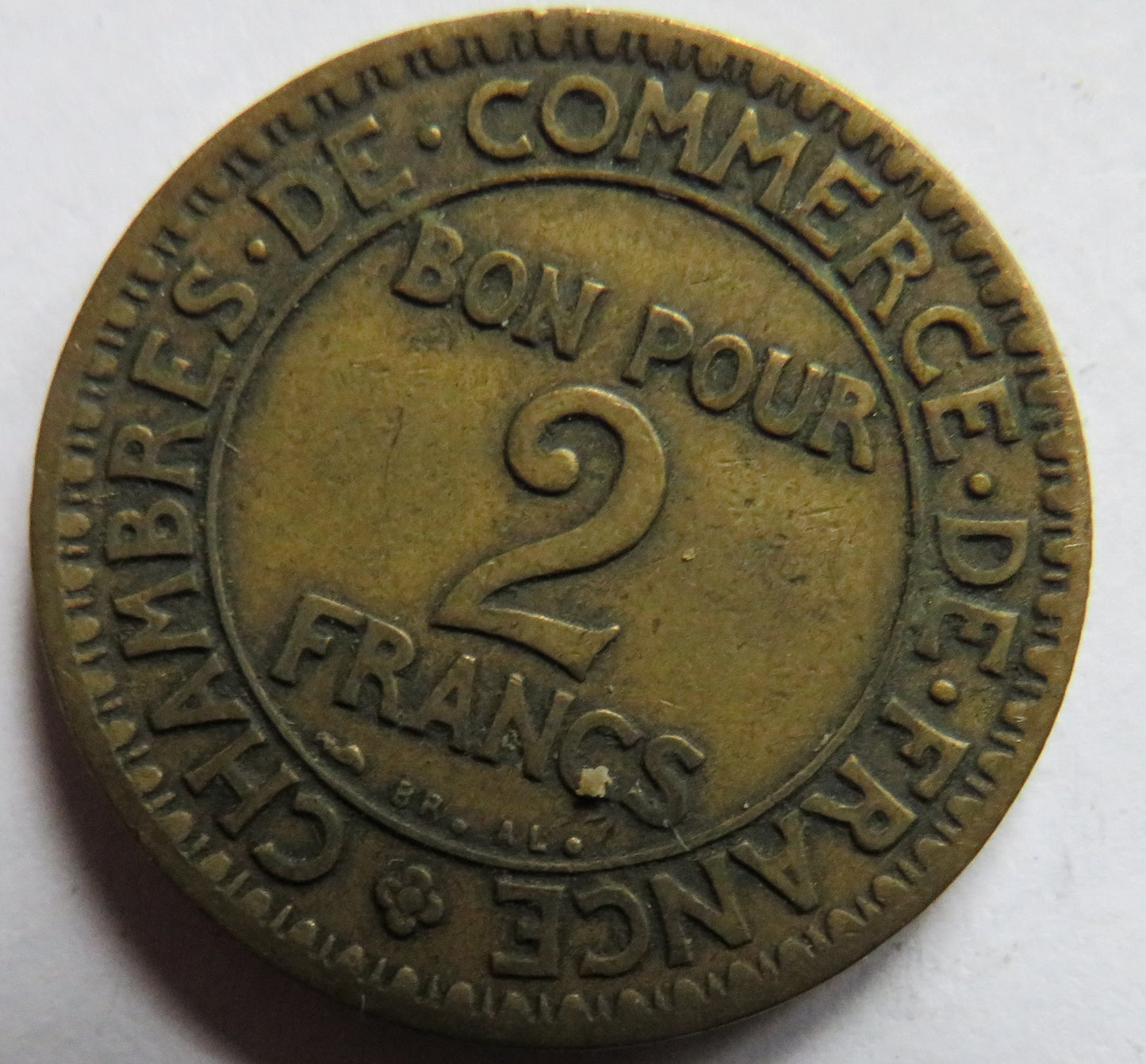 1921 France 2 Francs Coin