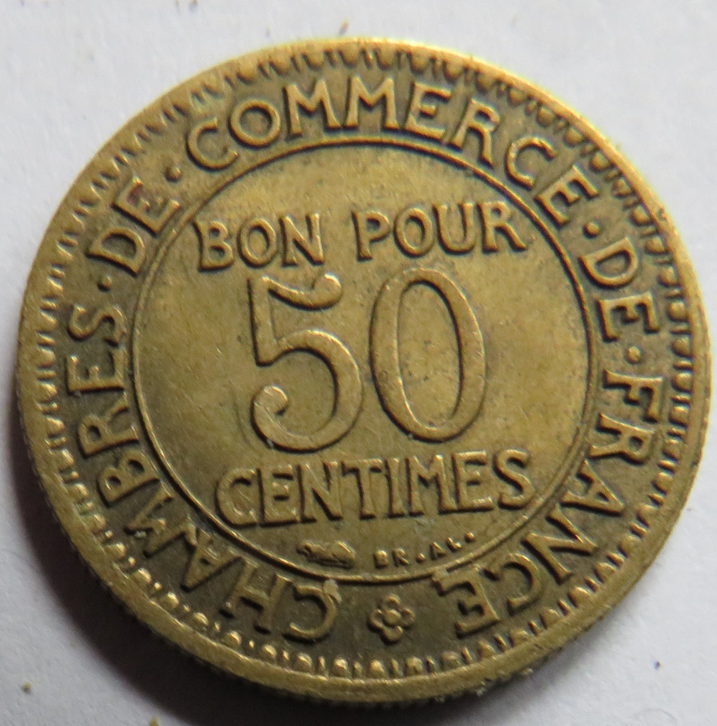 1926 France 50 Centimes Coin
