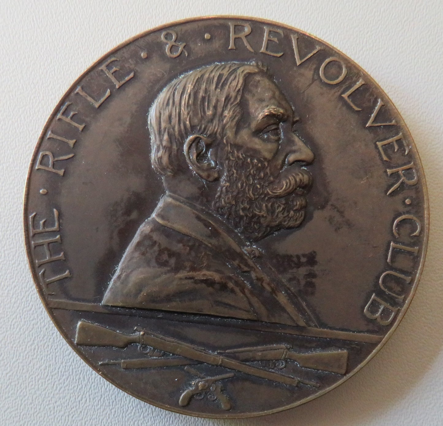 The Rifle & Revolver Club Large Medal Antique