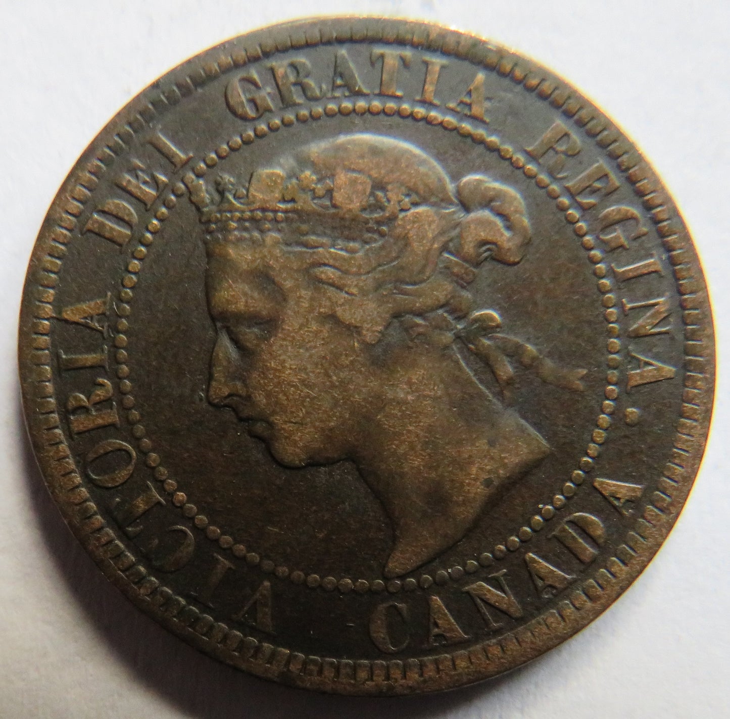 1884 Queen Victoria Canada One Cent Coin