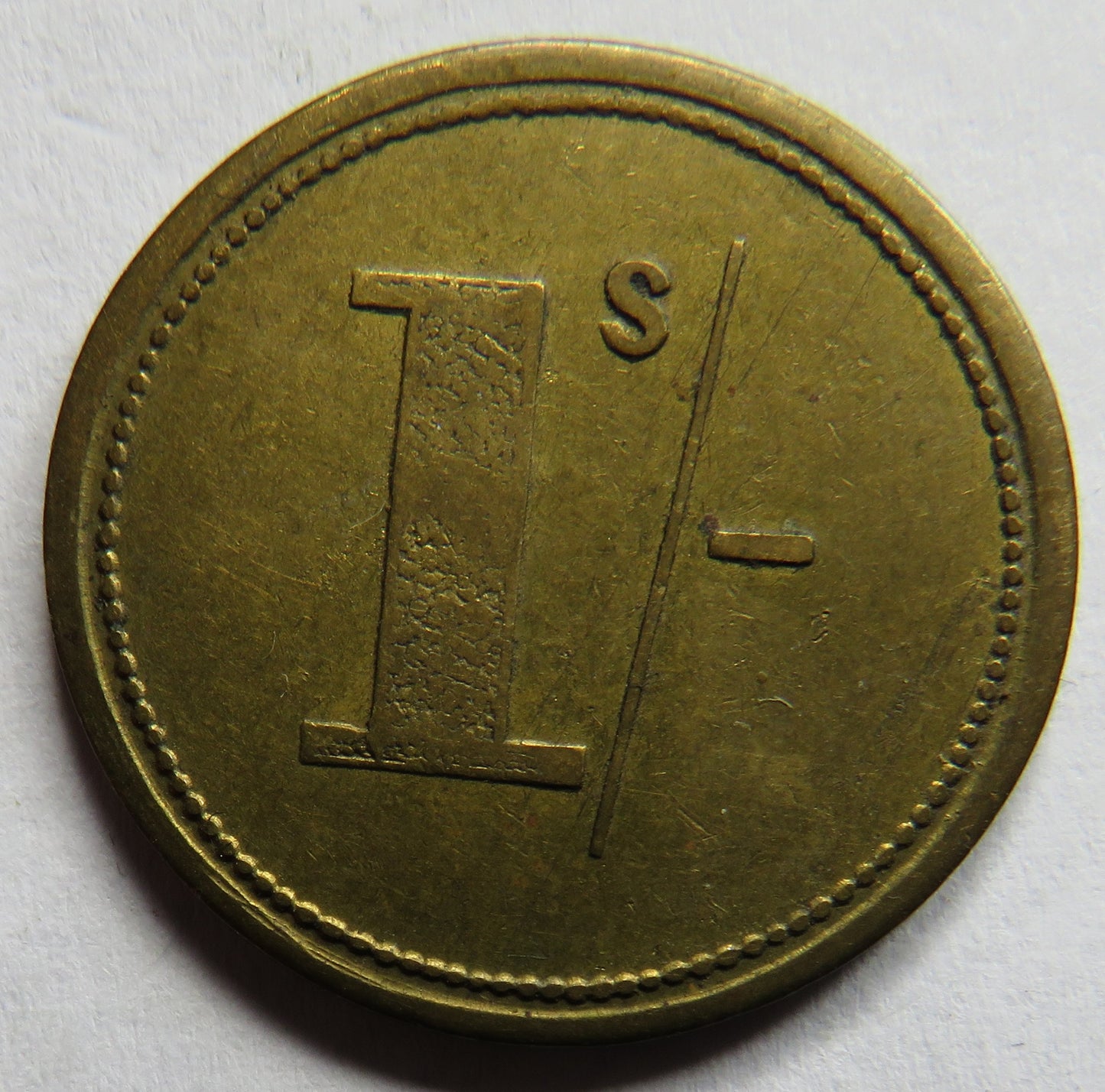 J.W. Bishop Birmingham Fish Market 1/- Token