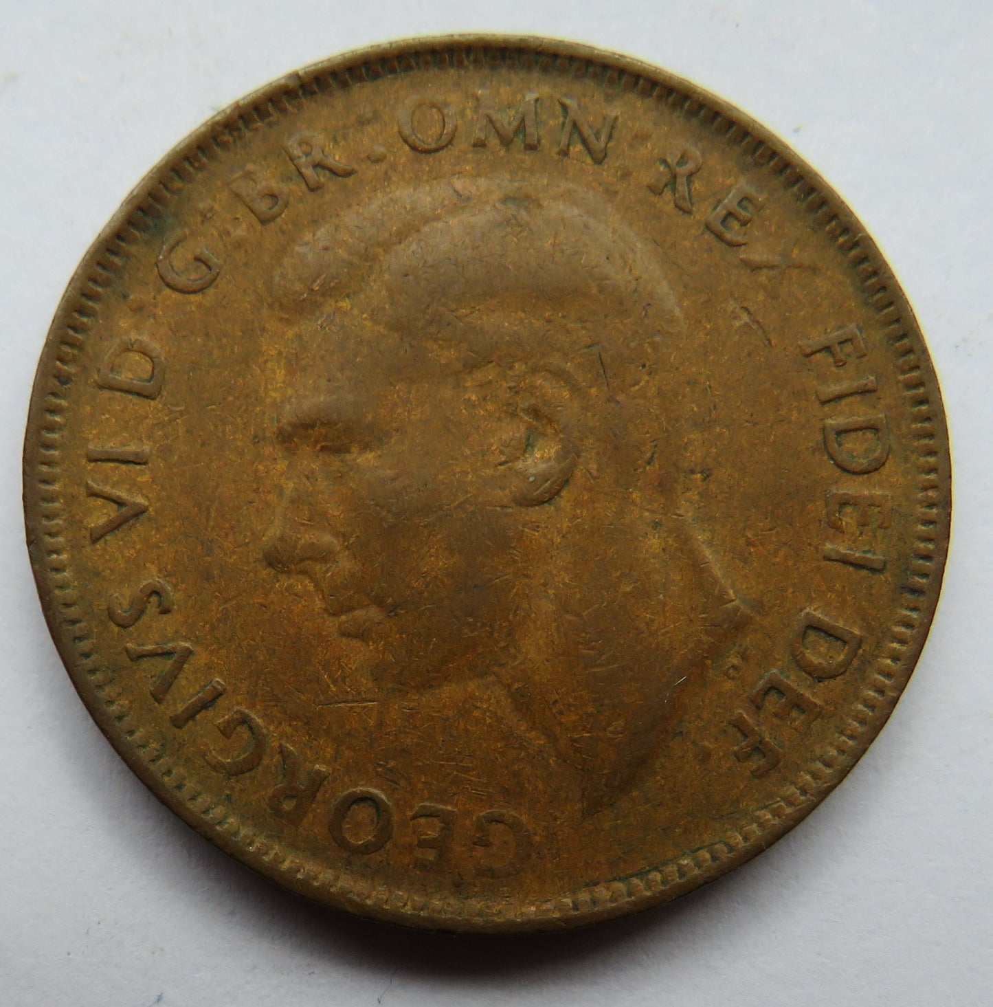 1950 King George VI Australia One Penny Coin