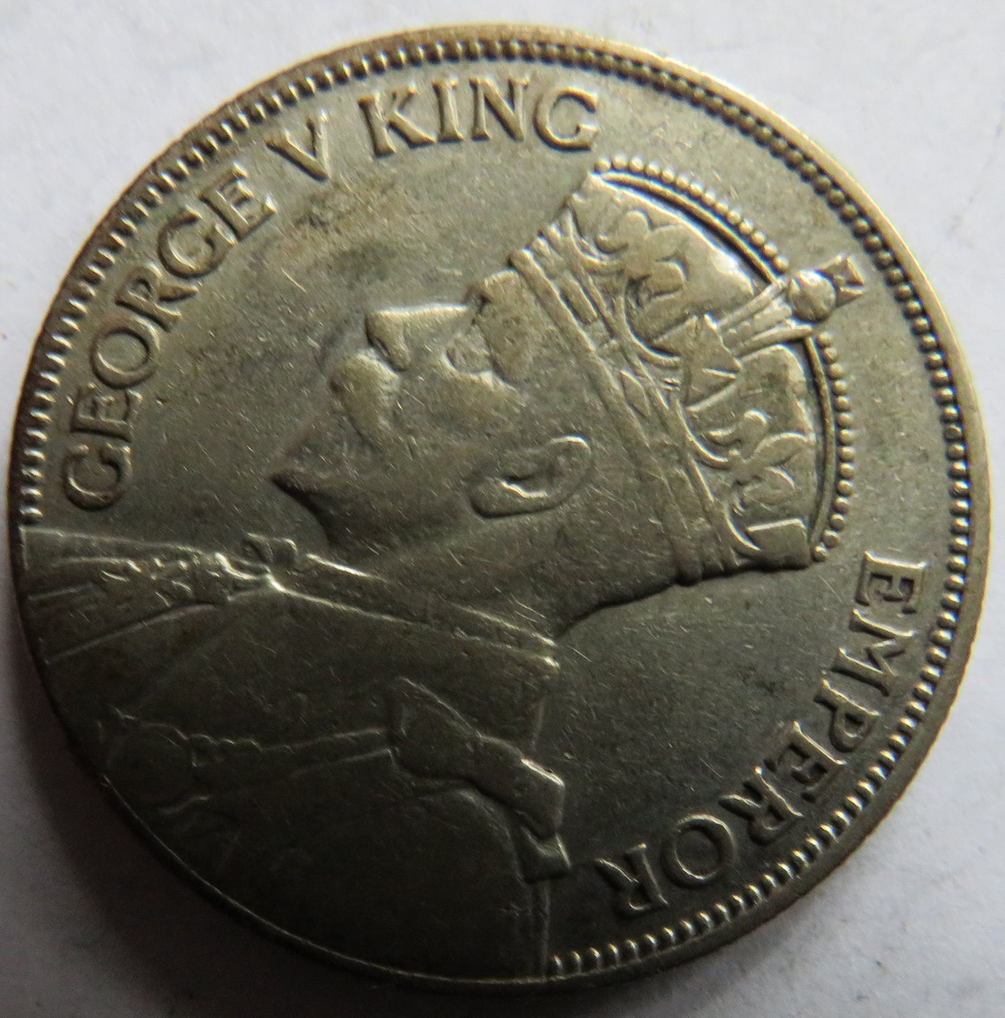 1935 King George V New Zealand One Florin Coin