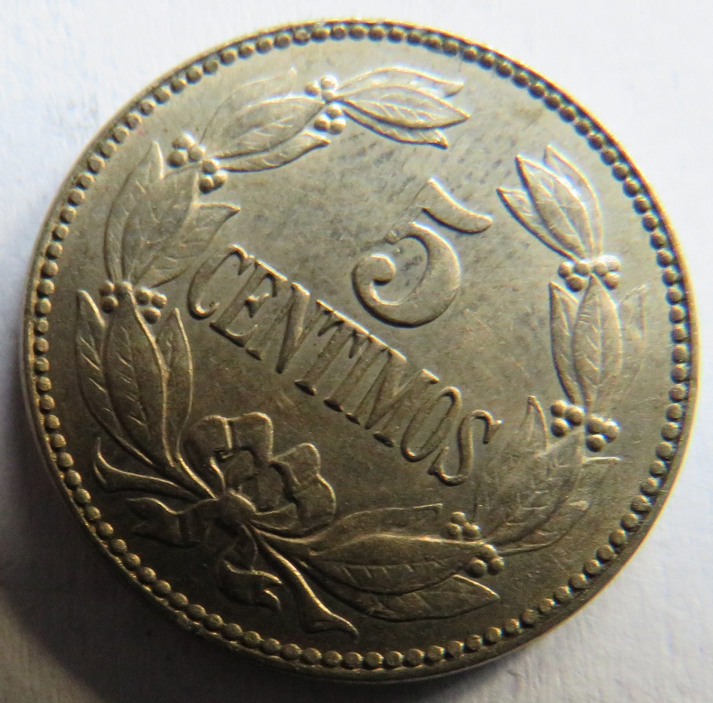 1938 Venezuela 5 Centimos Coin