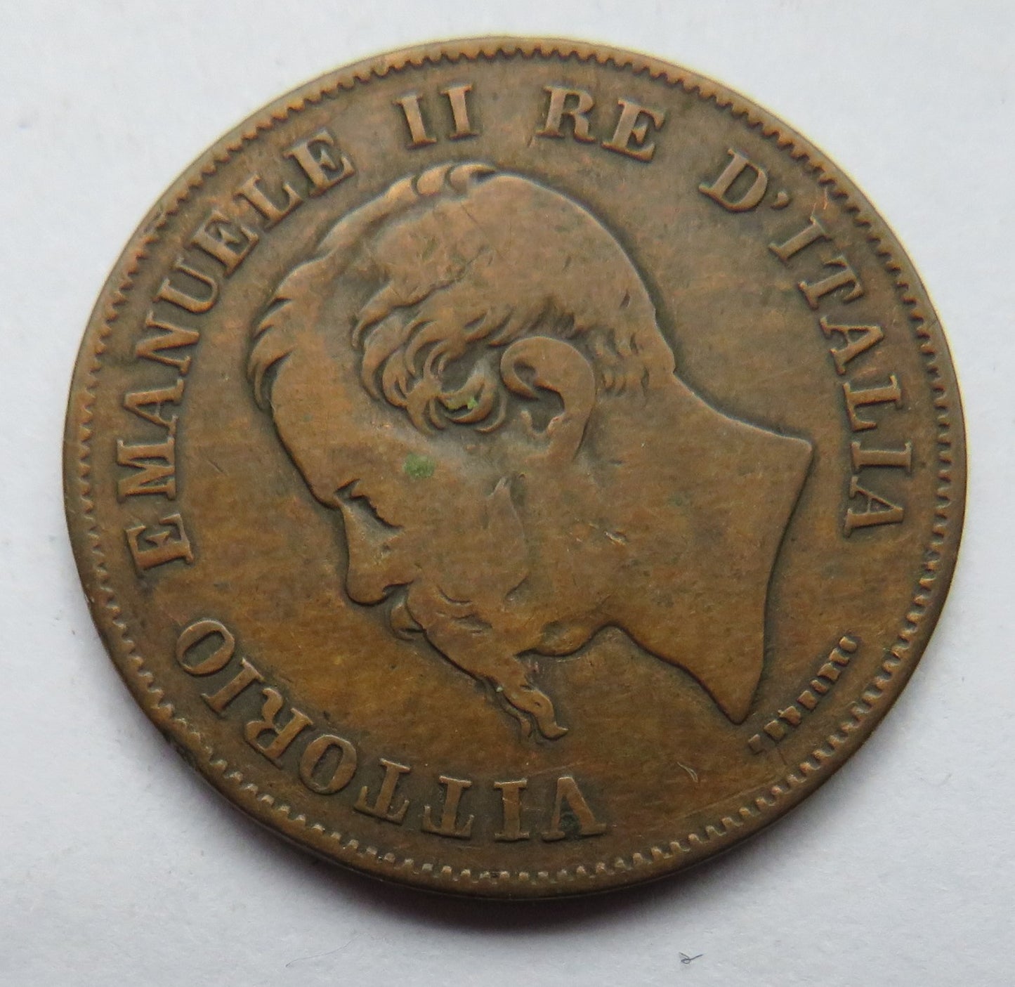1861-M Italy 5 Centesimi Coin
