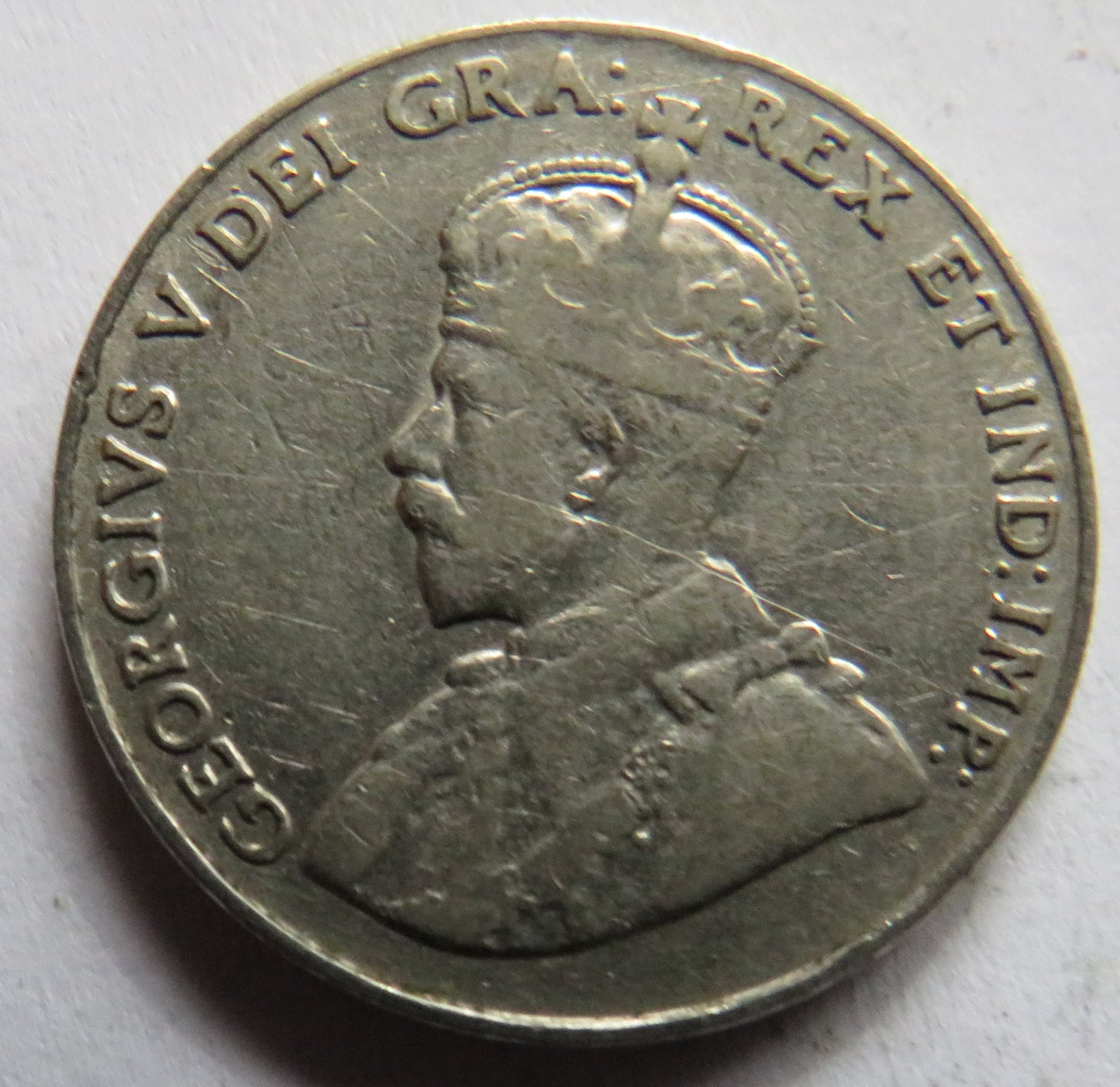 1930 King George V Canada 5 Cents Coin