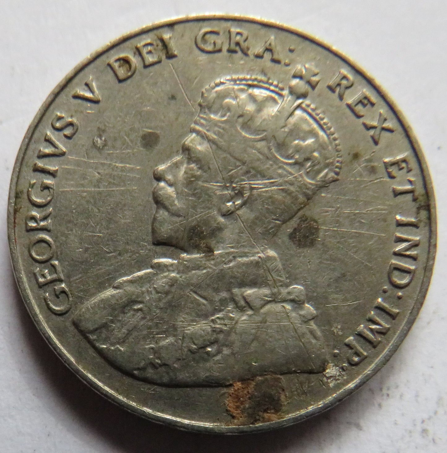 1935 King George V Canada 5 Cents Coin