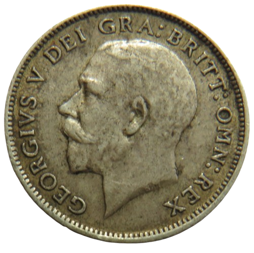 1914 King George V Silver Sixpence Coin - Great Britain