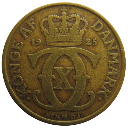 1925 Denmark 2 Kroner Coin