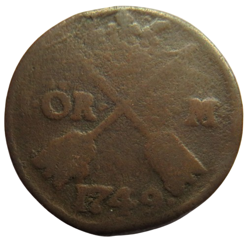1749 Sweden Öre Coin