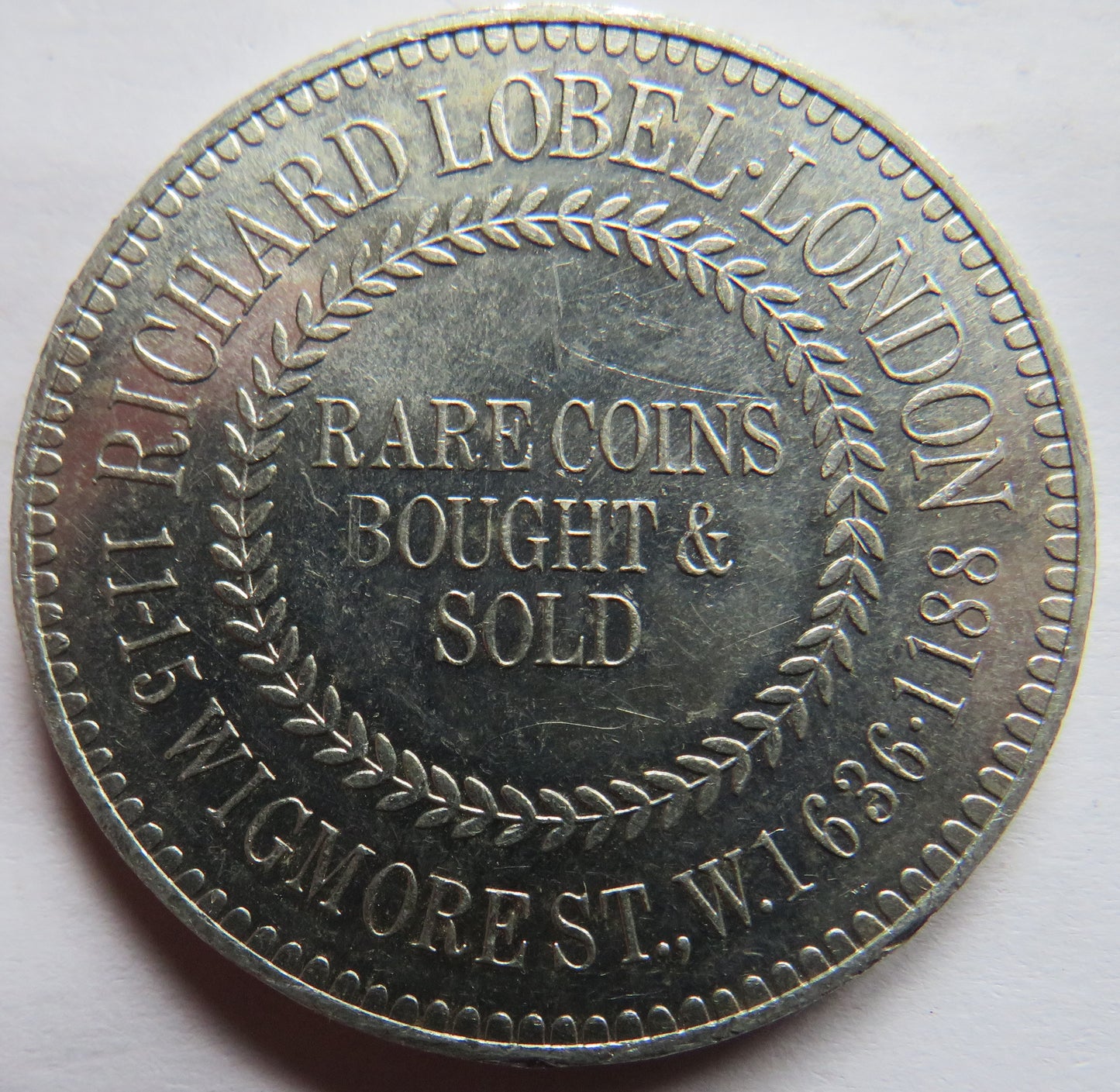 Richard Lobel London Coin Dealer Advertising Token U.S.A. Bicentenary "We Forgive You"