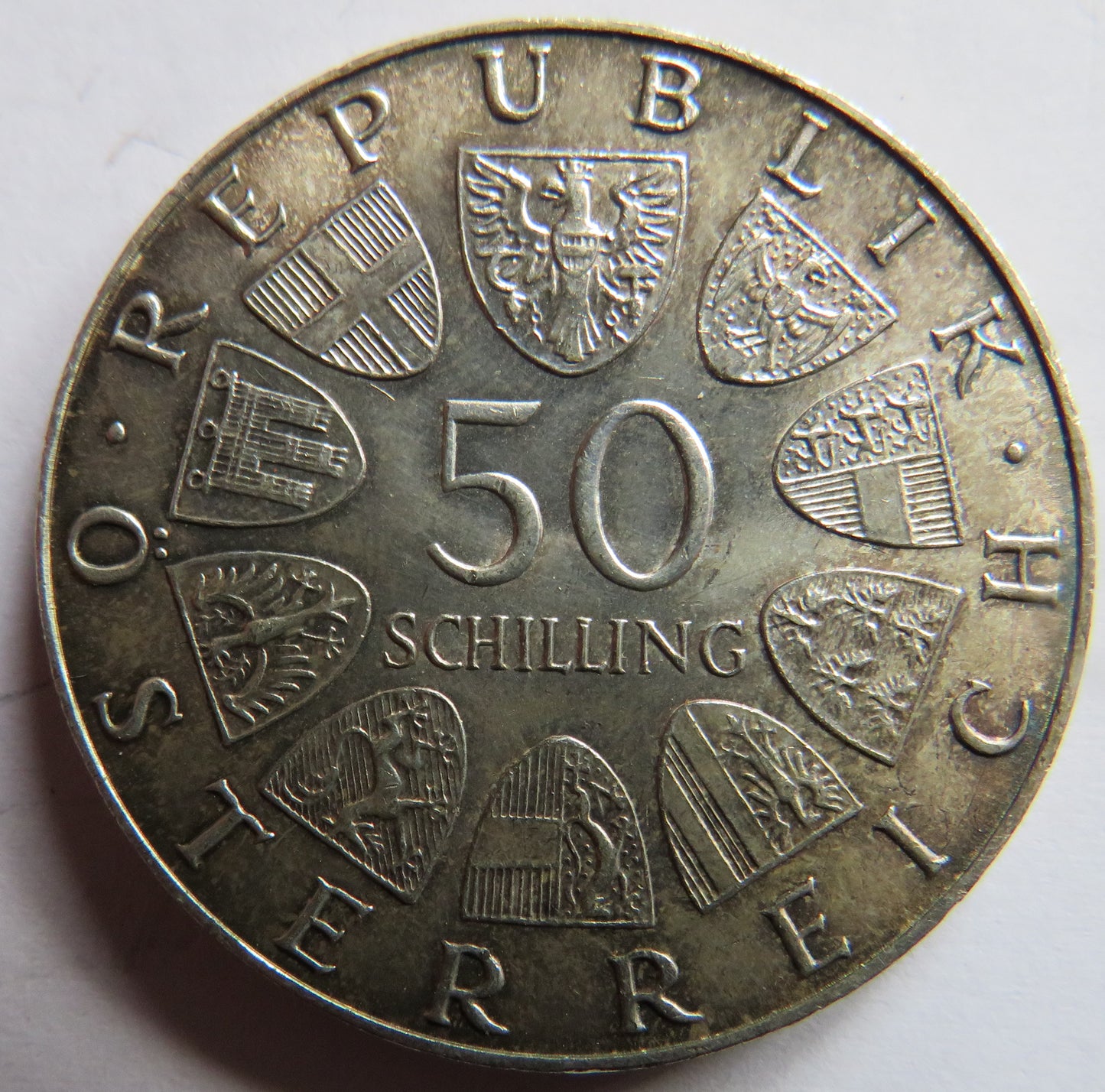 1622-1972 Austria Silver 50 Schilling Coin