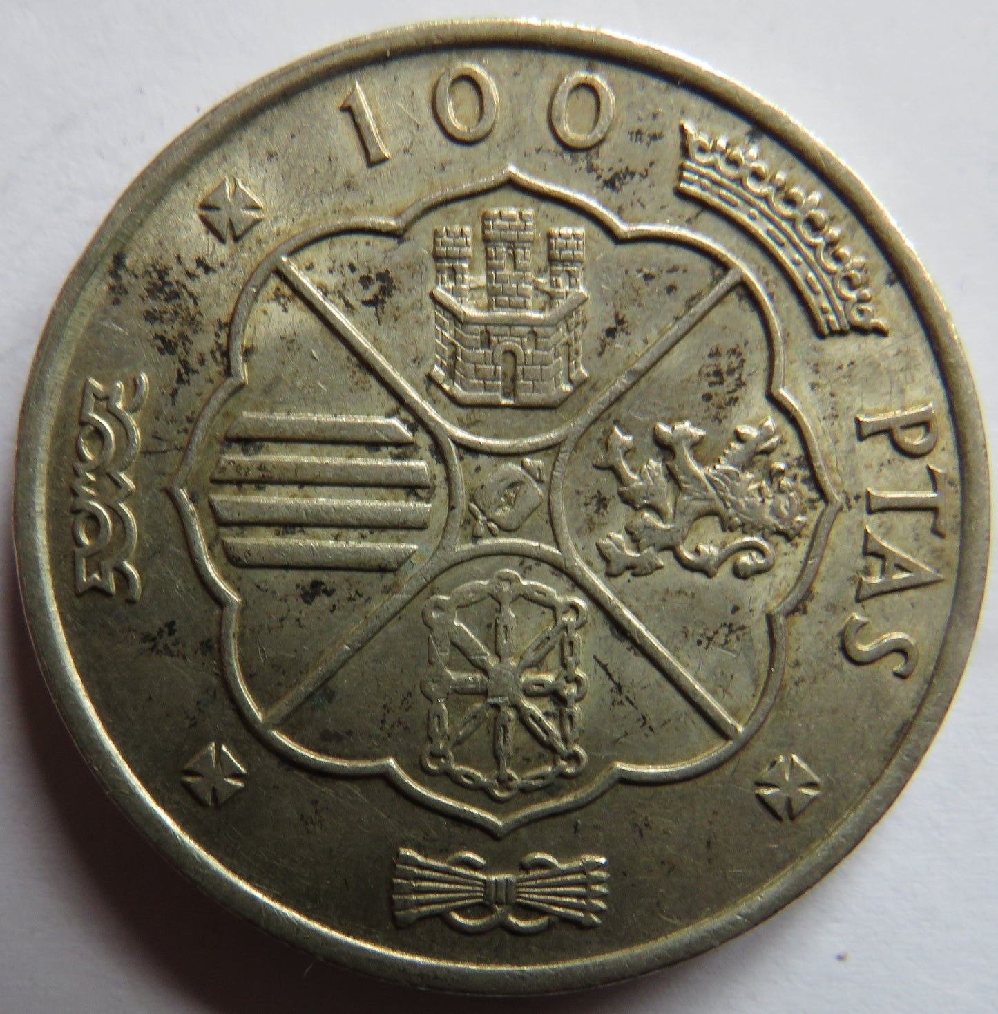 1966 Spain Silver 100 Pesetas Coin