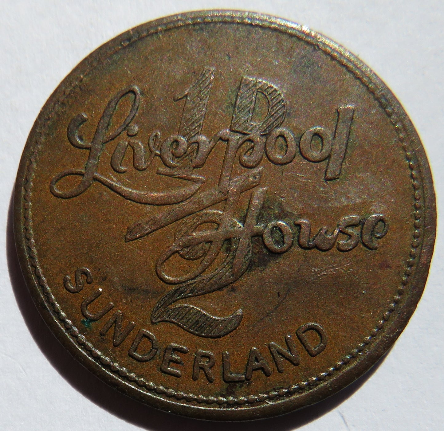 Liverpool House, Sunderland 1/2d Token