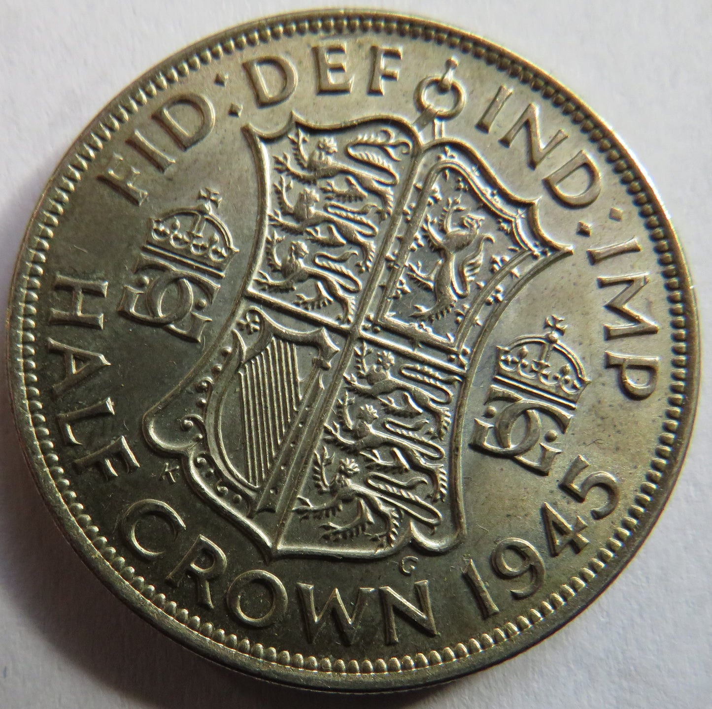 1945 King George VI Silver Halfcrown Coin - Great Britain