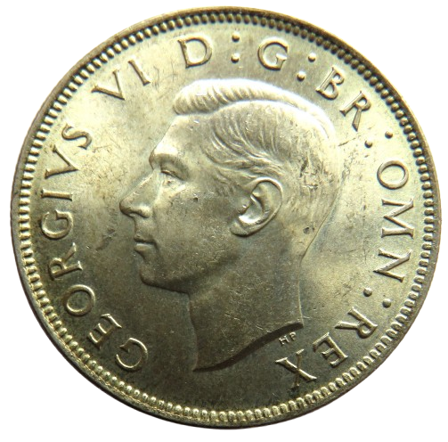 1945 King George VI Silver Florin / Two Shillings Coin High Grade