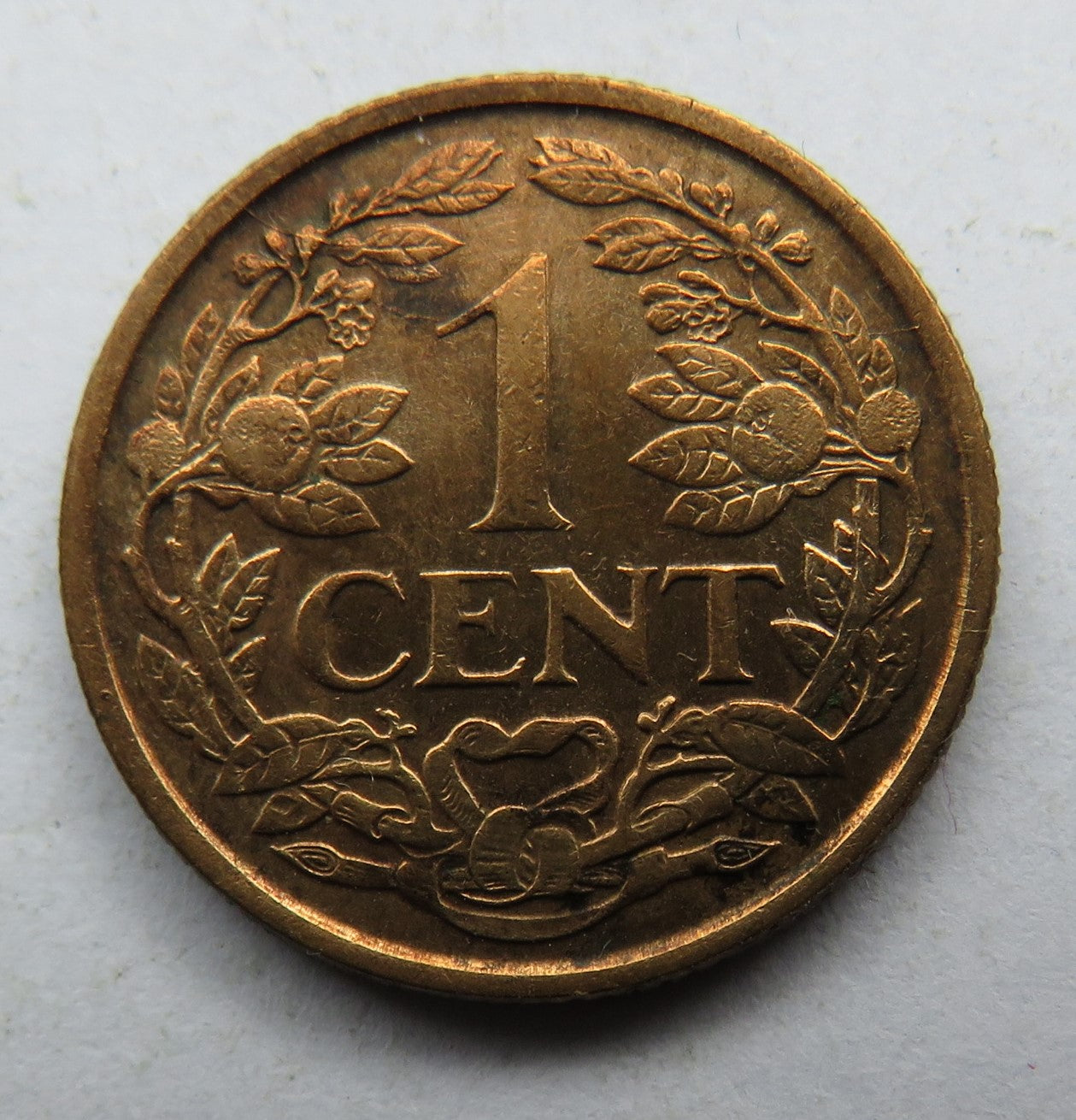 1941 Netherlands One Cent Coin