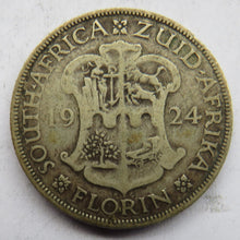 Load image into Gallery viewer, 1924 King George V South Africa Silver Florin Coin
