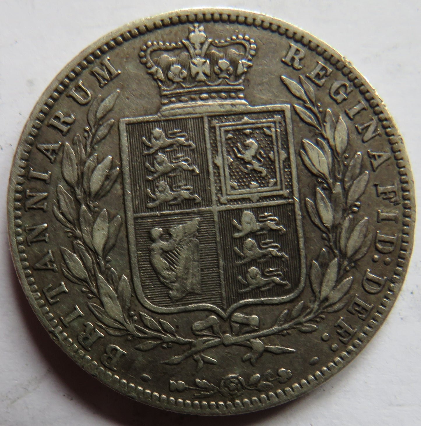 1882 Queen Victoria Young Head Silver Halfcrown Coin - Great Britain