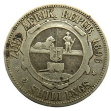 Load image into Gallery viewer, 1896 South Africa Silver 2 Shilling Coin
