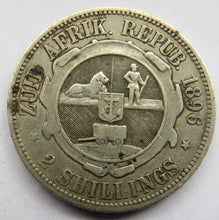 Load image into Gallery viewer, 1896 South Africa Silver 2 Shilling Coin
