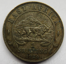 Load image into Gallery viewer, 1924 King George V East Africa Silver One Shilling Coin
