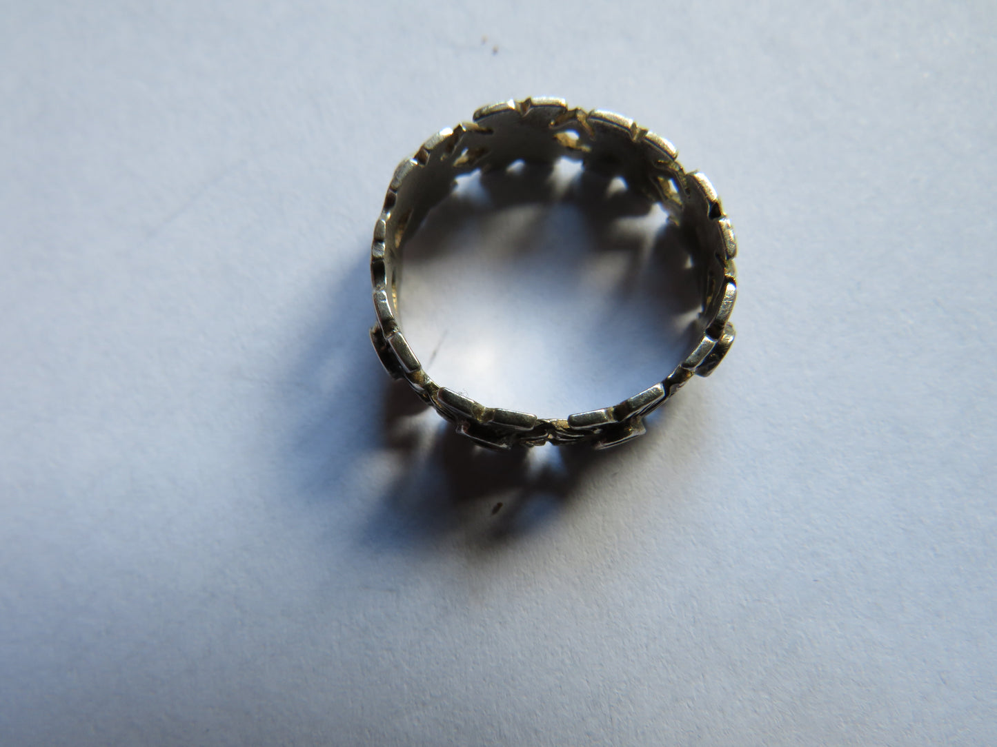 Ladies Silver Floral Style Ring UK Size N