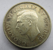 Load image into Gallery viewer, 1943 King George VI Canada Silver 50 Cents Coin
