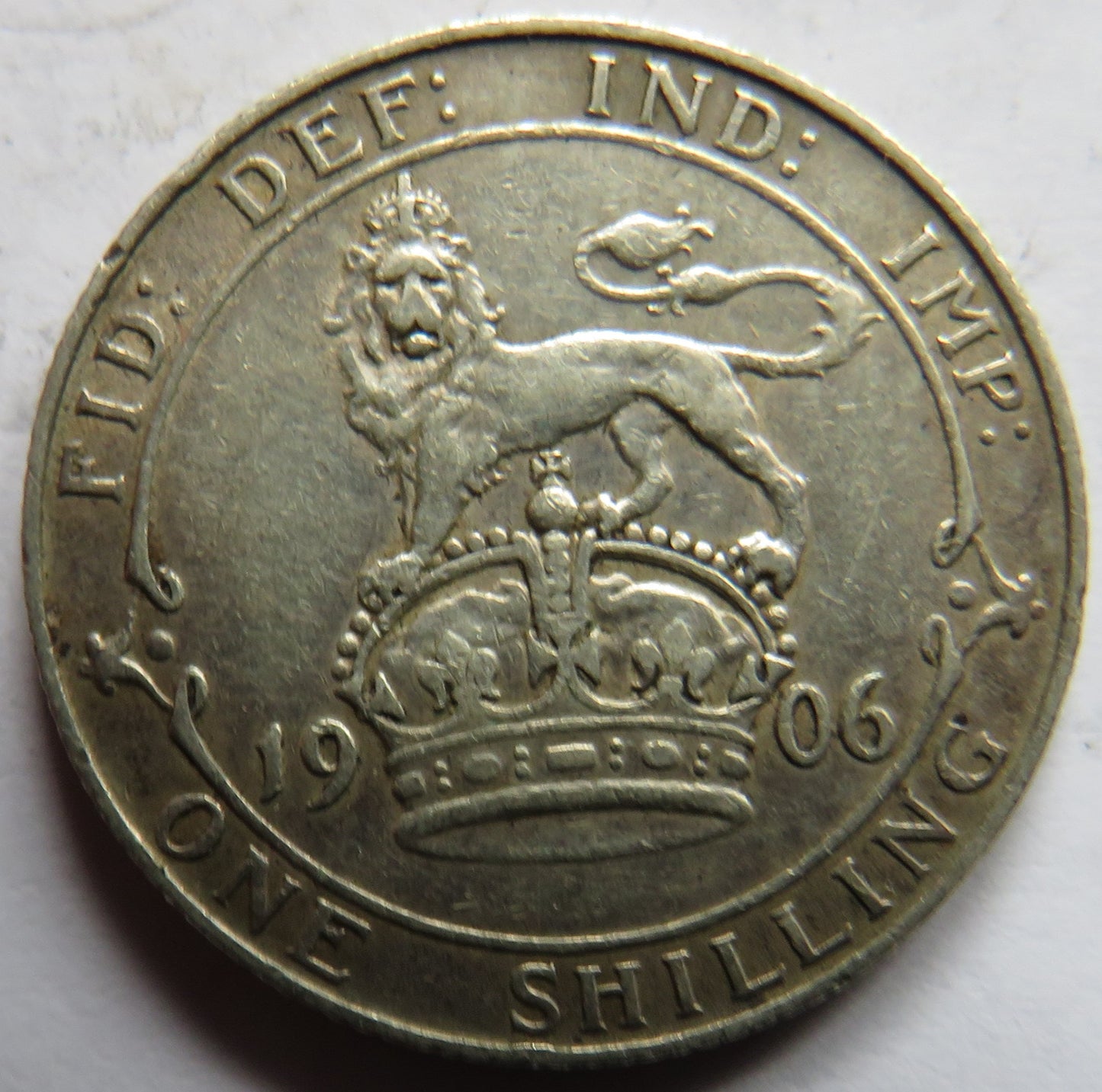 1906 King Edward VII Silver Shilling Coin - Great Britain