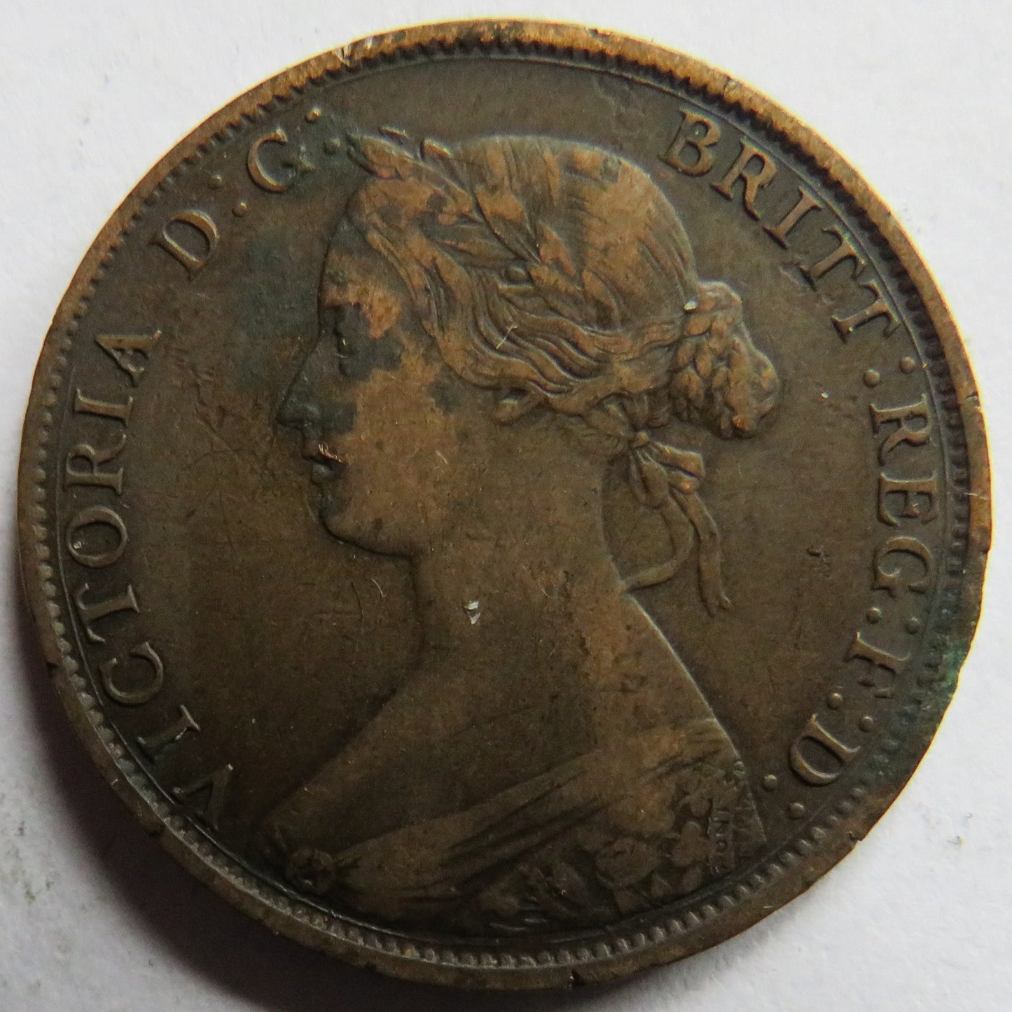 1861 Queen Victoria Nova Scotia One Cent Coin