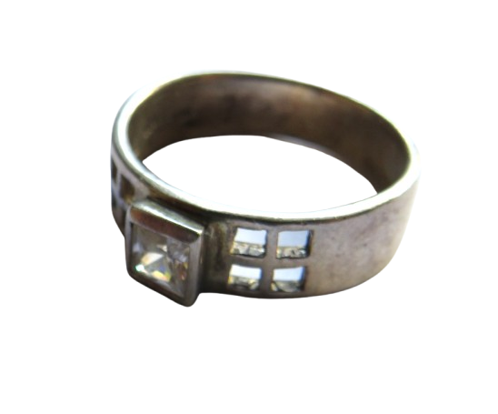 Ladies Sterling Silver Ring In Mackintosh Style By Kit Heath 1999 UK Size - P