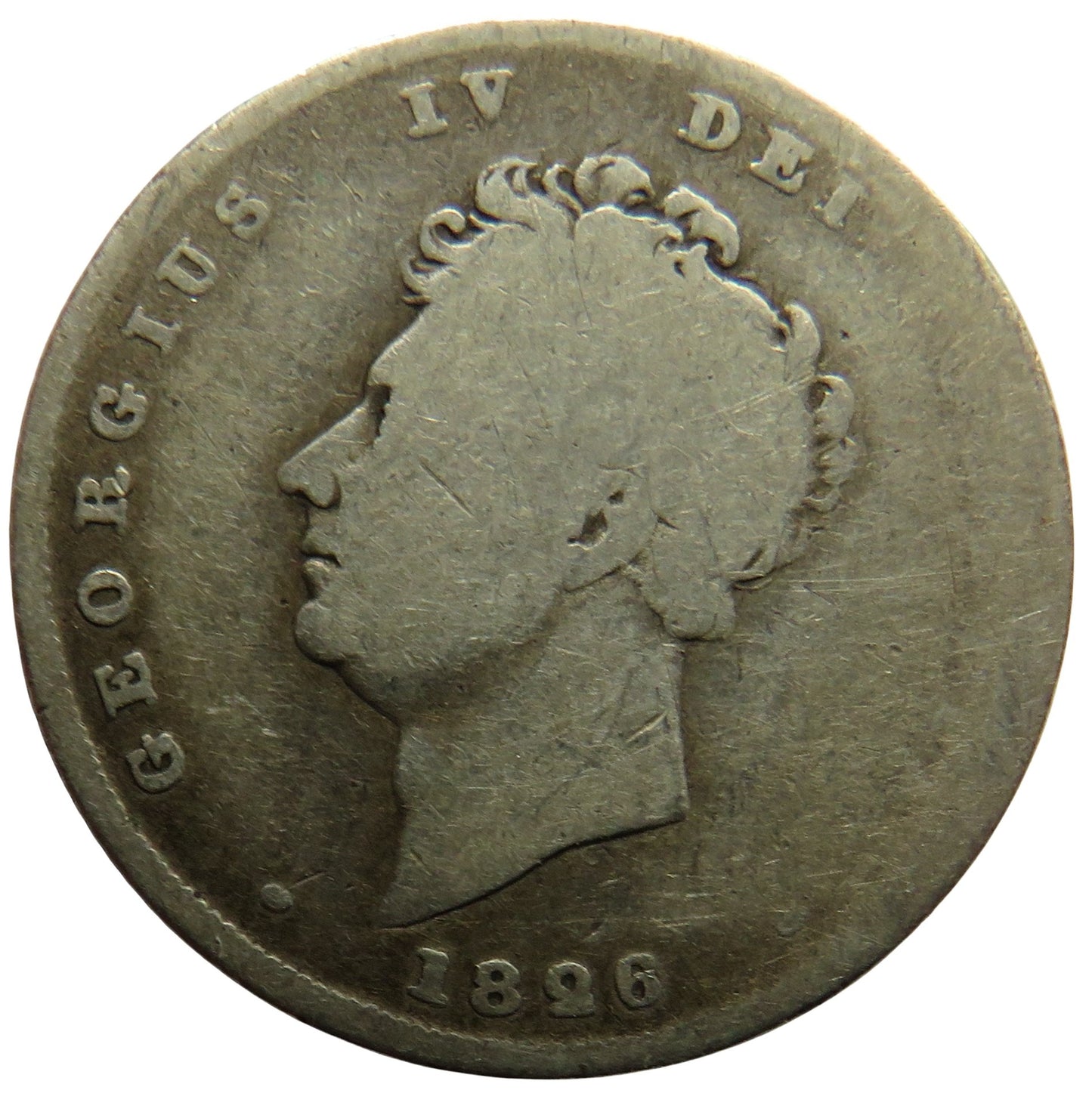 1826 King George IV Silver Shilling Coin - Great Britain