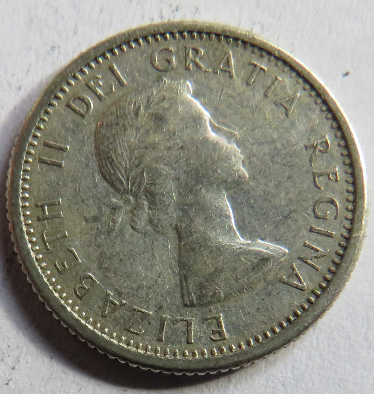 1964 Queen Elizabeth II Canada Silver 10 Cents Coin