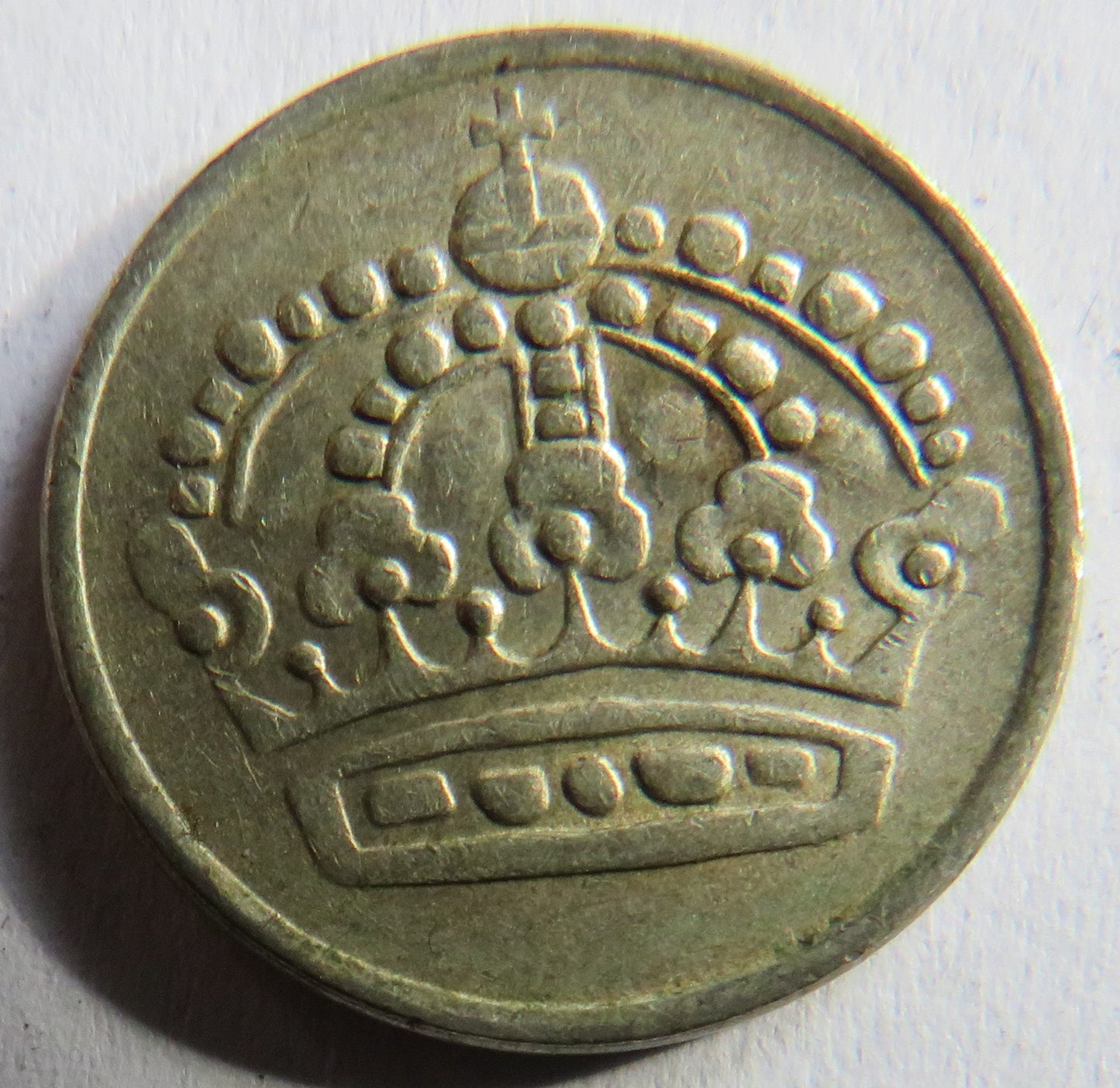 1957 Sweden Silver 25 Ore Coin