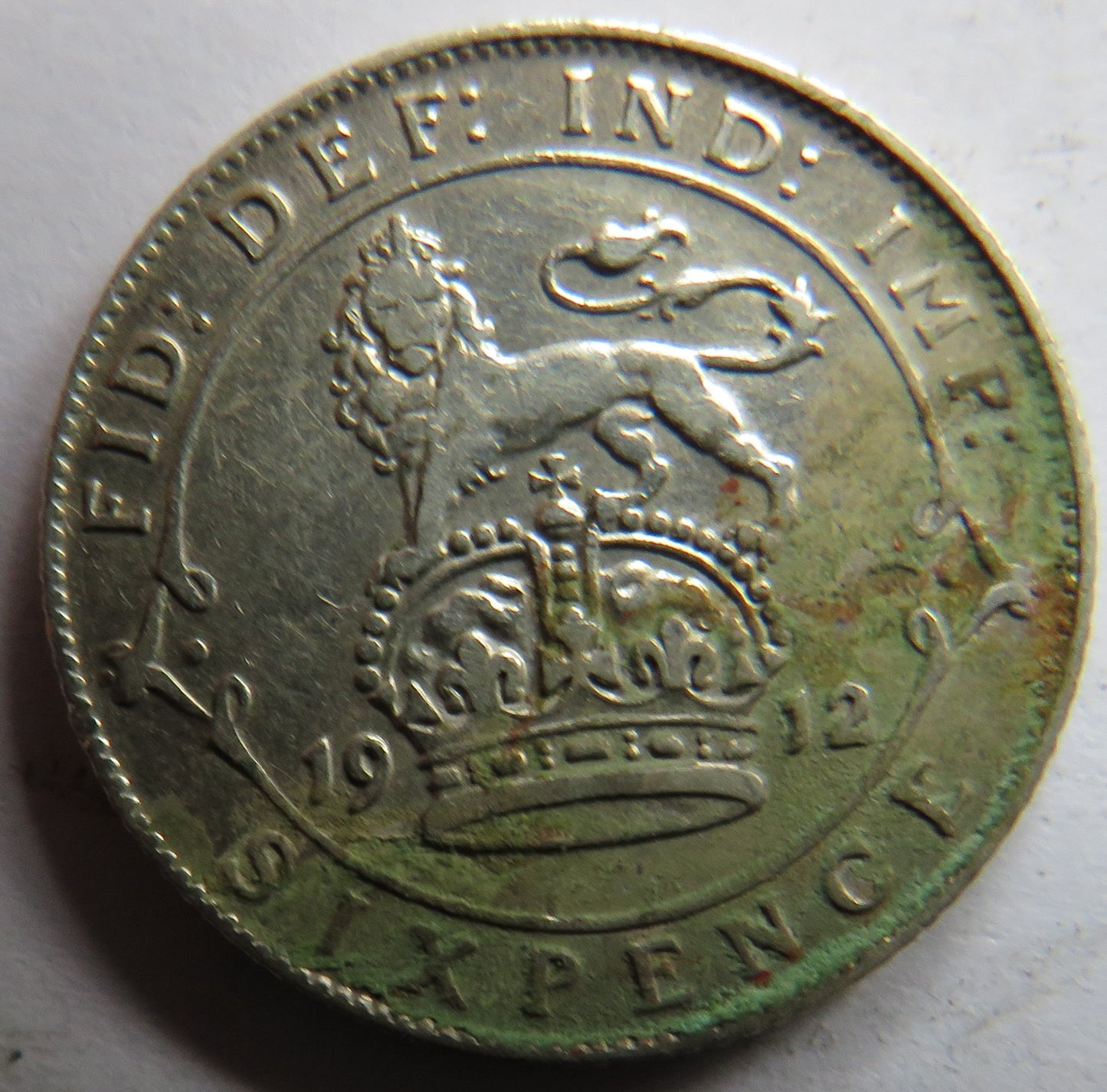 1912 King George V Silver Sixpence Coin - Great Britain