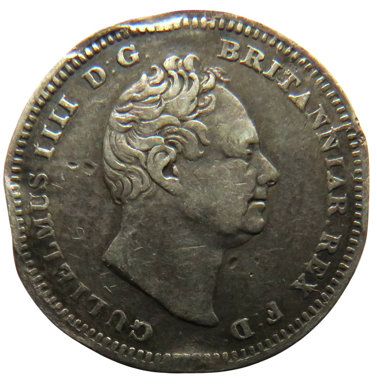 1837 King William IV Silver Threepence Coin - Great Britain