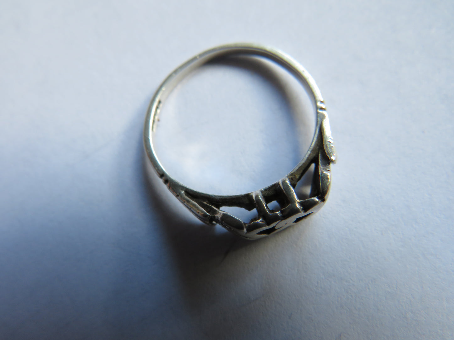 Ladies Sterling Silver Heart Design Ring Fully Hallmarked UK Size - O