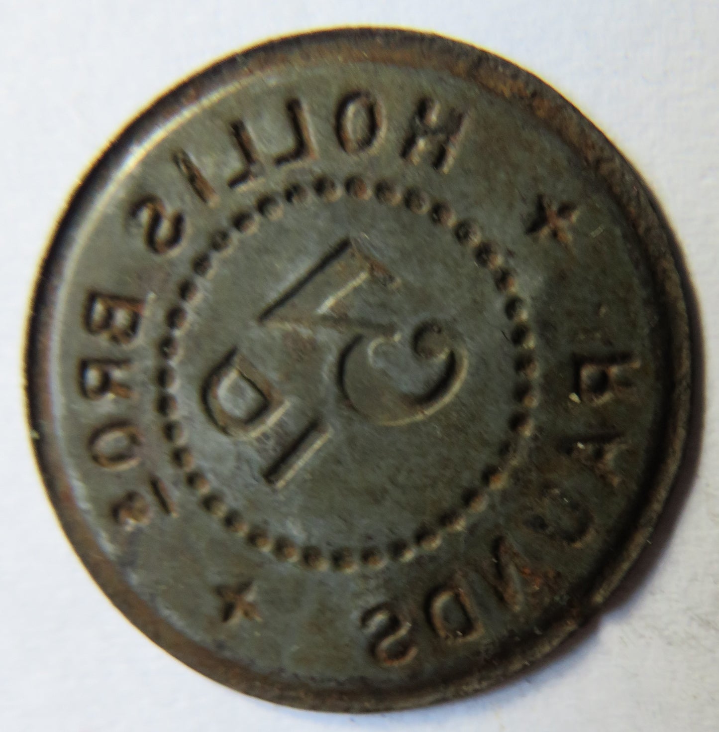 Hollis Brothers Raunds 3d Vintage Token