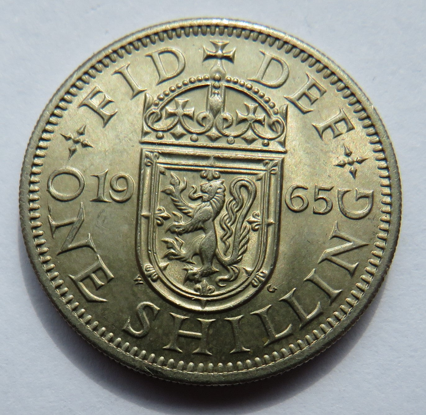 1965 Queen Elizabeth II Shilling Coin (Scottish Reverse) High Grade