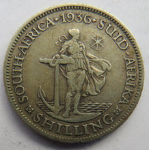 Load image into Gallery viewer, 1936 King George V South Africa Silver Shilling Coin
