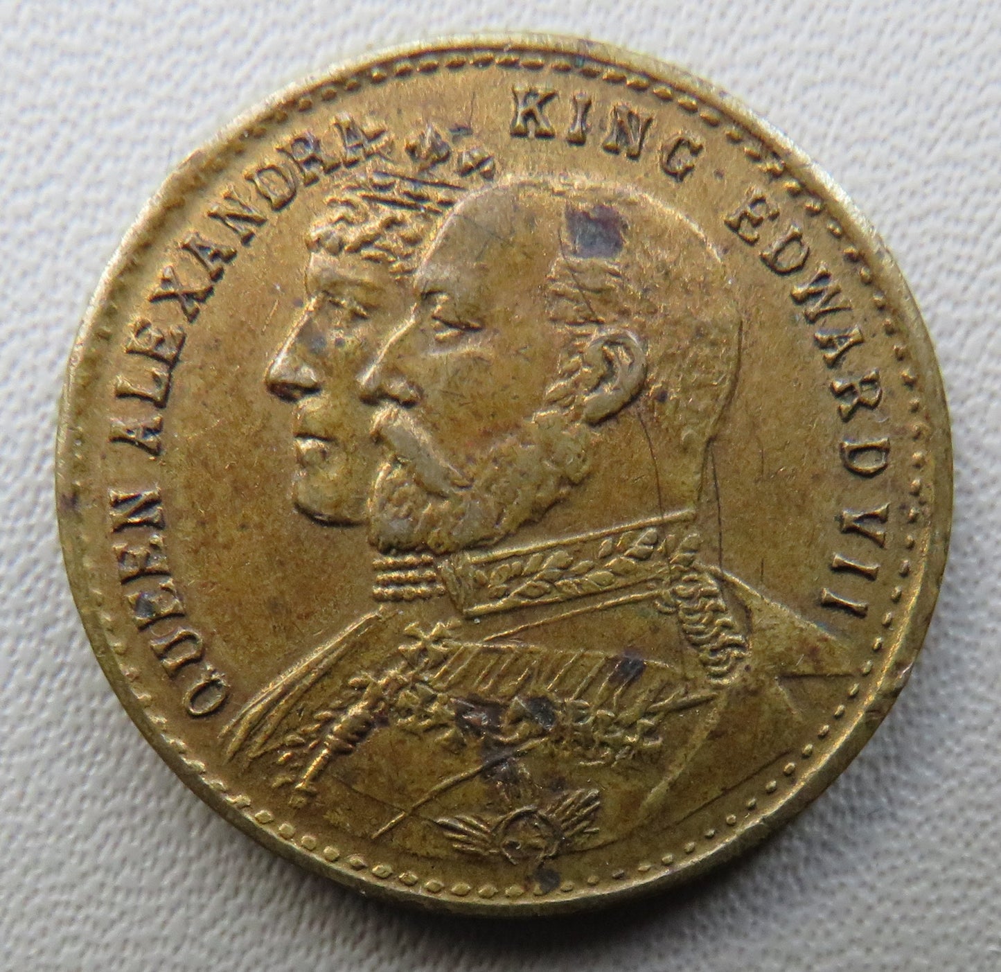 Queen Alexandra & King Edward VII 1902 Coronation Badge / Token