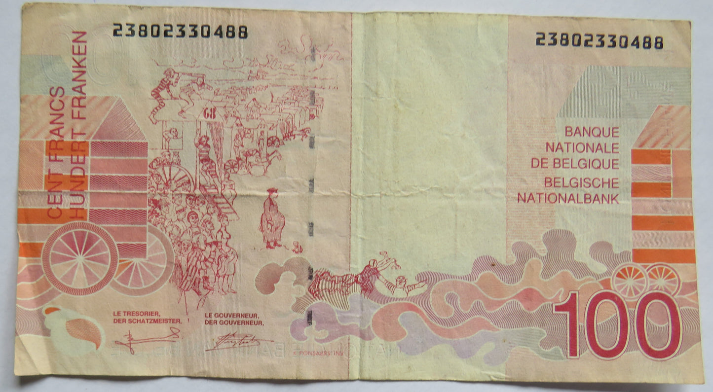 Belgium 100 Francs Banknote