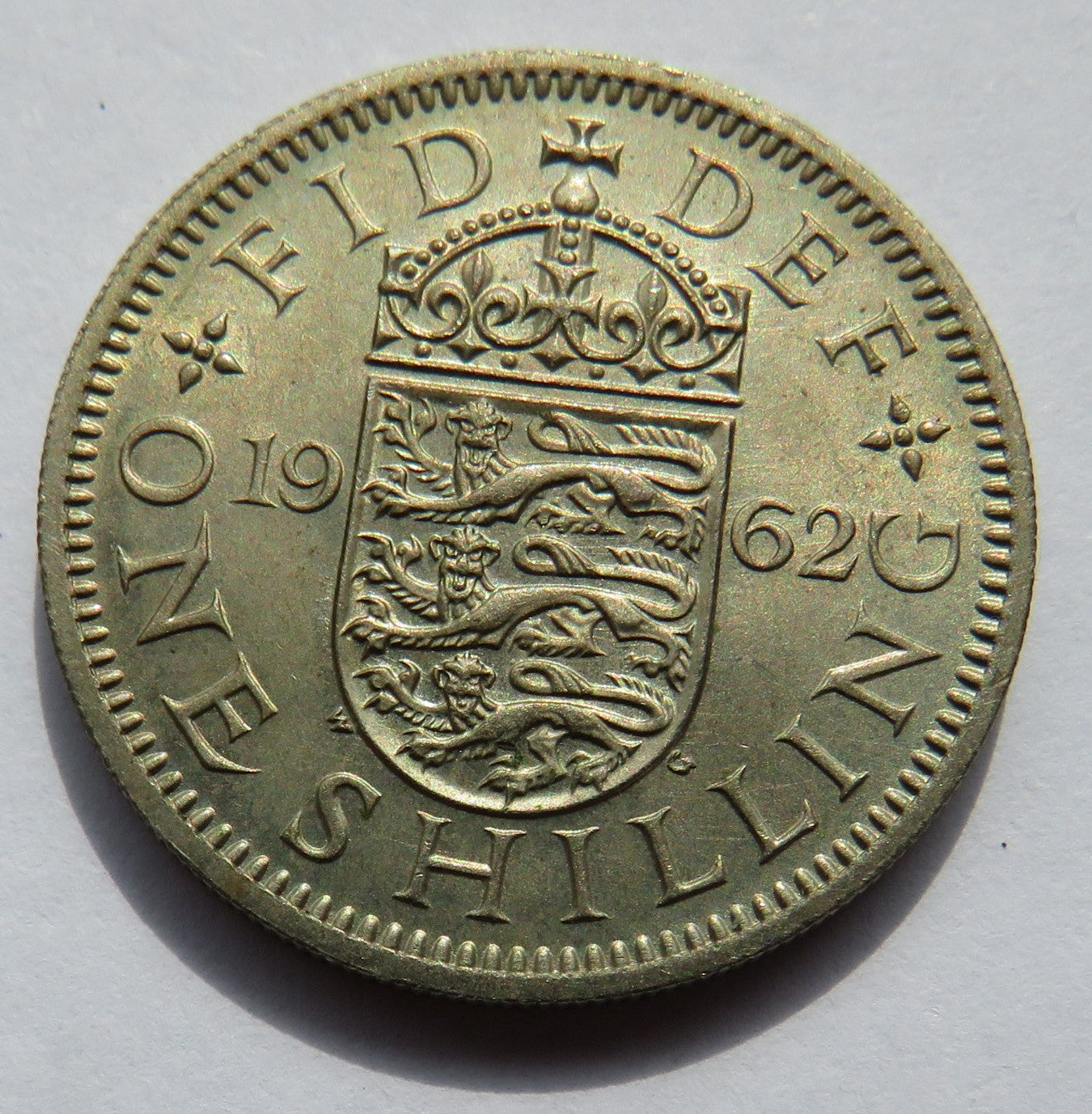 1962 Queen Elizabeth II Shilling Coin (English Reverse) High Grade