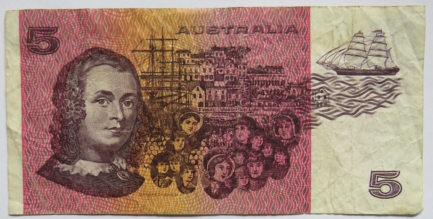 Australia $5 Five Dollars Banknote