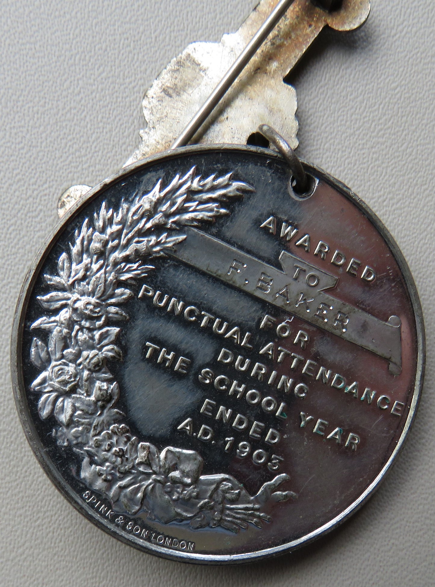 1903 King Edward VII Medal School Board For London For Punctual Attendance
